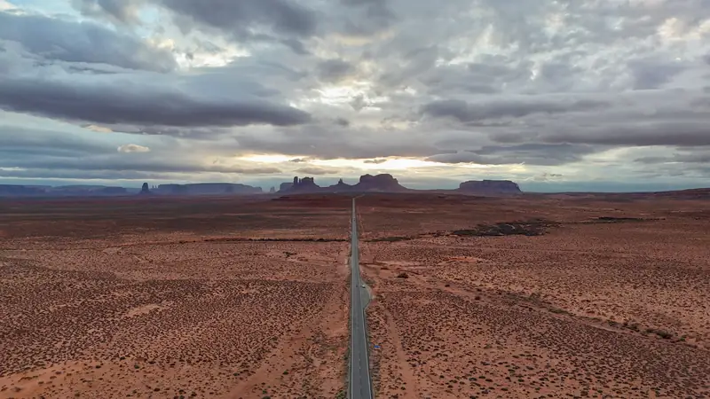 Monument Valley with Road Down the Middle